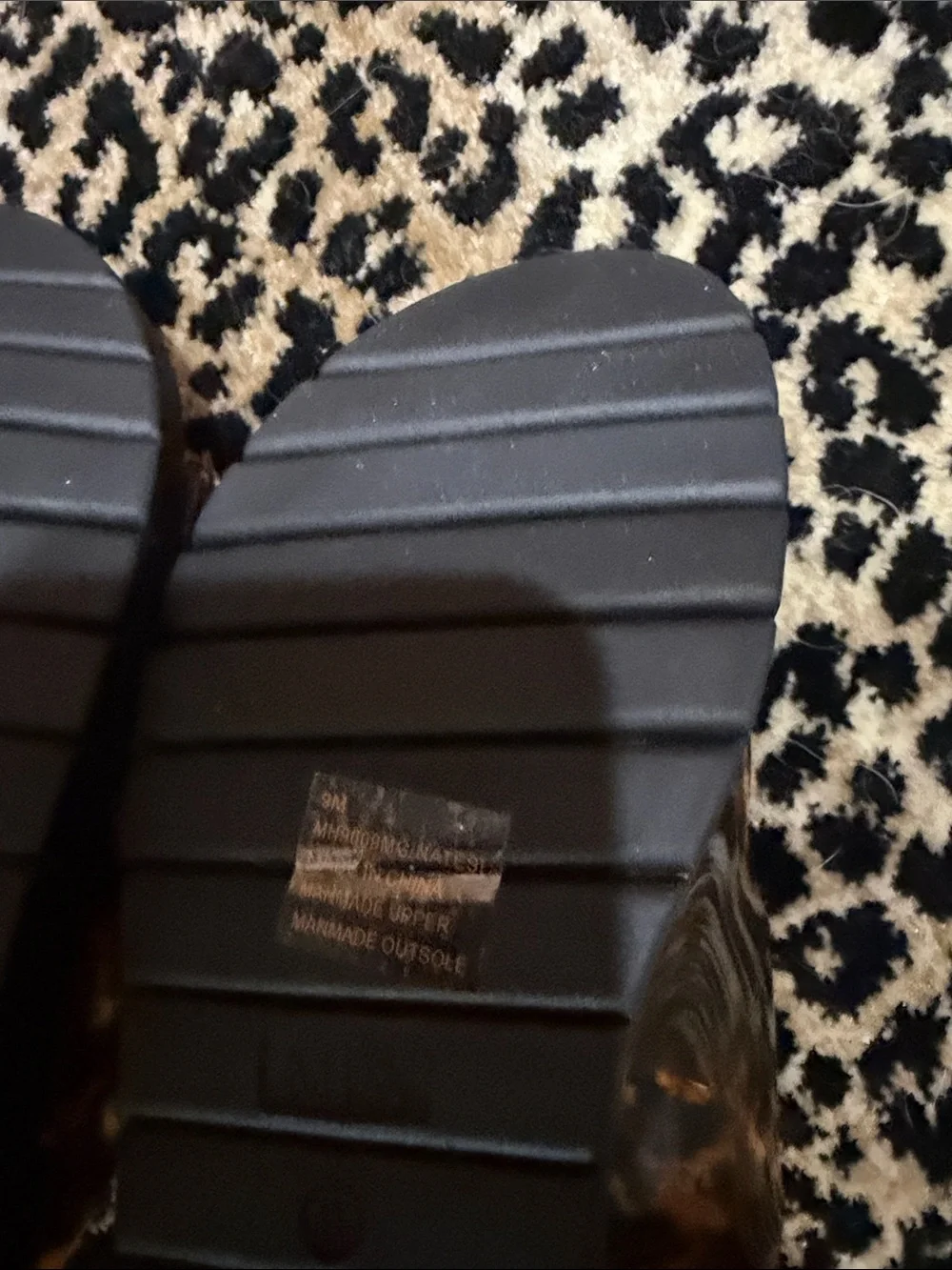 MIA Tortoiseshell Double-Strap Slide Sandals with Gold Buckles - Picture 4 of 4